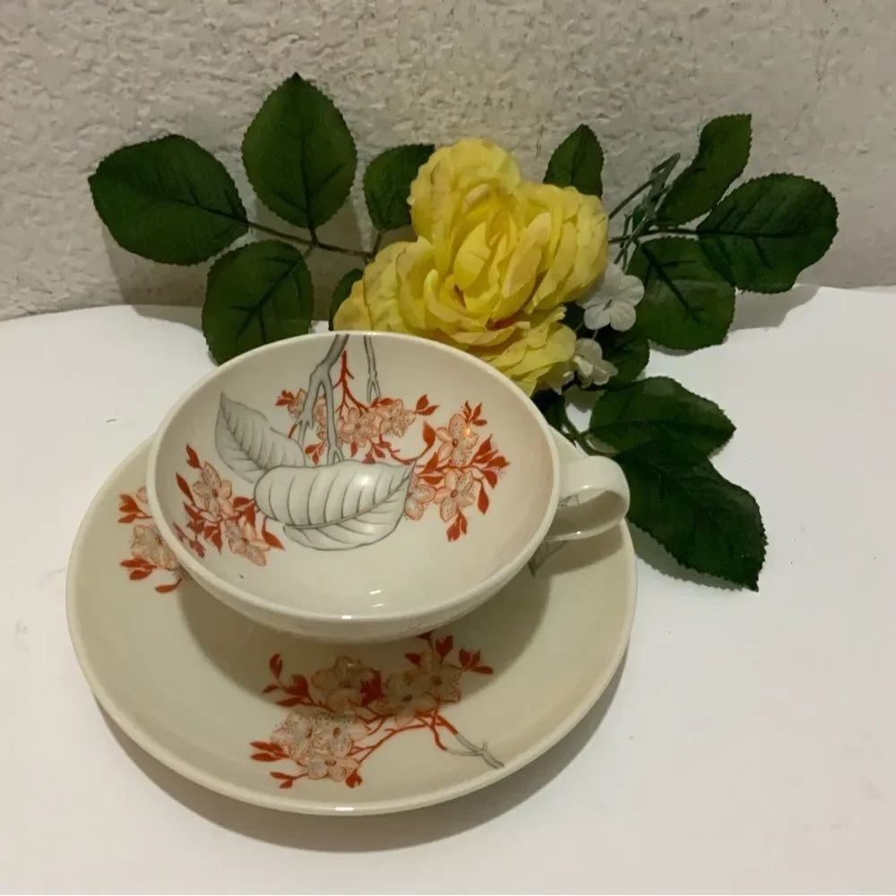 Castleton China Demitasse Cup & Saucer Mandalay Pattern By Ching Chih Yee G4